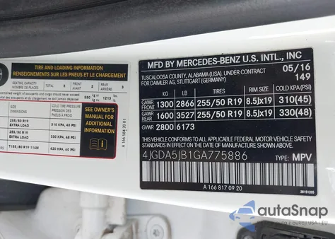 2016 Mercedes-Benz Gle 350 z USA, uszkodzony, nr VIN 4JGDA5JB1GA775886